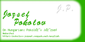 jozsef pokolov business card